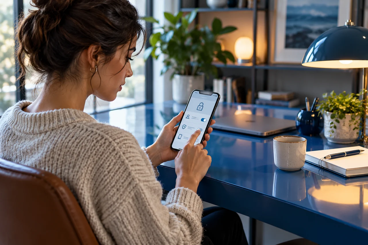 Persona che consulta il telefono